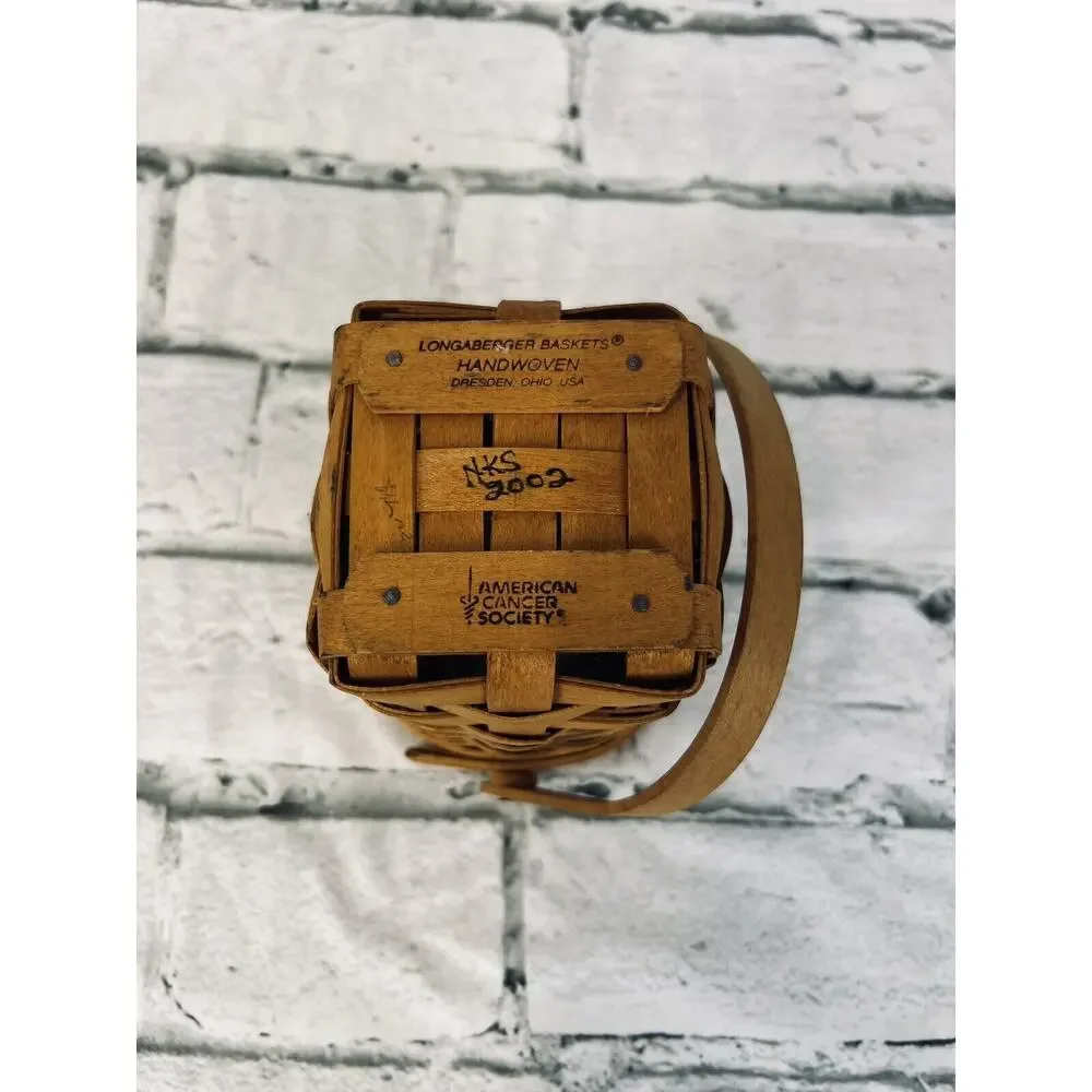 2002 Longaberger Horizon of‎ Hope Basket w/Swinging Handle 4